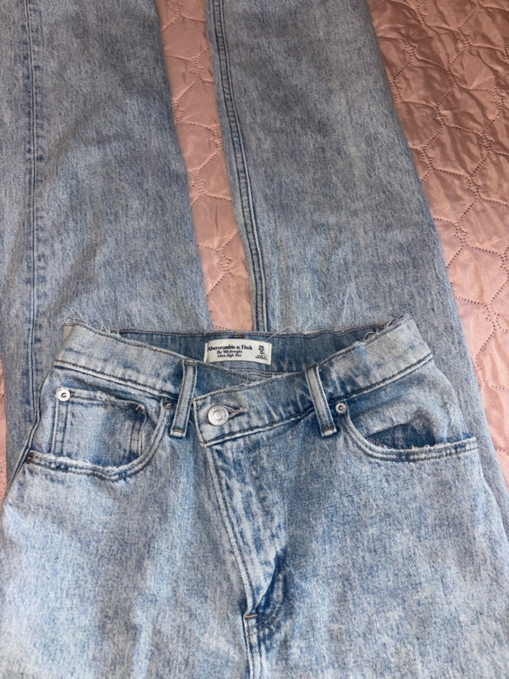 Abercrombie & Fitch Light Blue Straight-Leg Jeans